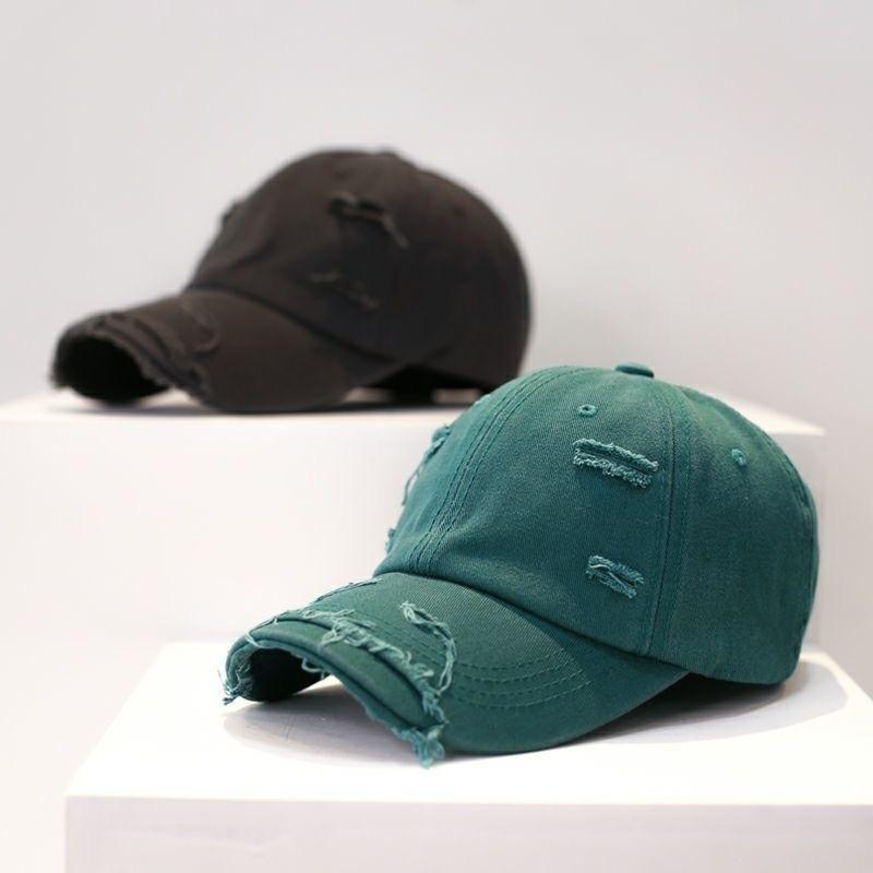 New made old cap hip hop sports women broken edge hole baseball hat men sun hat casual shade sun protection