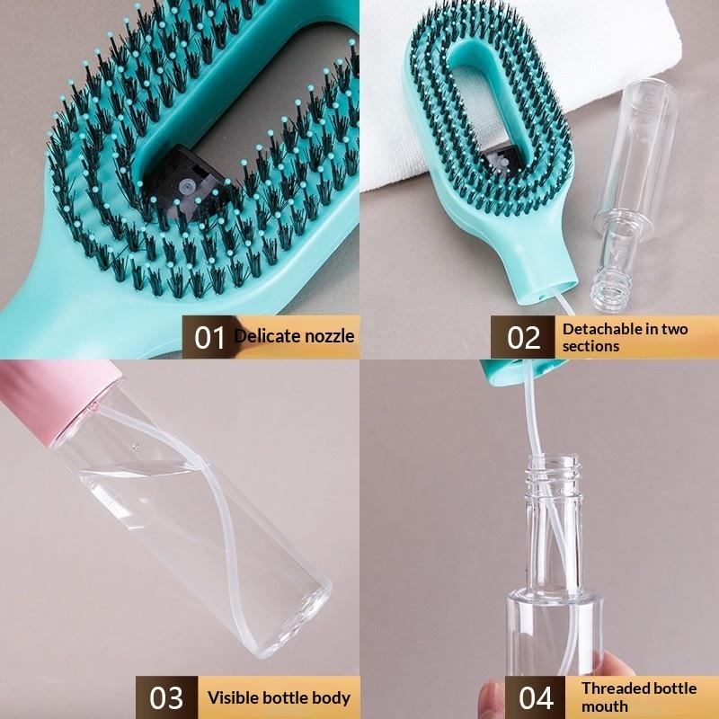 Spray Hair Brush Liquid Water Spray Paddle Comb Scalp Massage Tool for Women Daily Hair Grooming