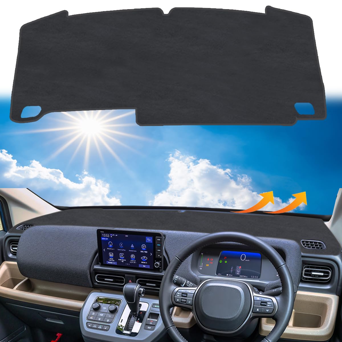 

Коврик на приборную панель серии GT 3-го поколения Honda Freed для нового Honda Freed и Freed Air 2024 Этот автомобильный аксессуар изготовлен из фланелевого материала для