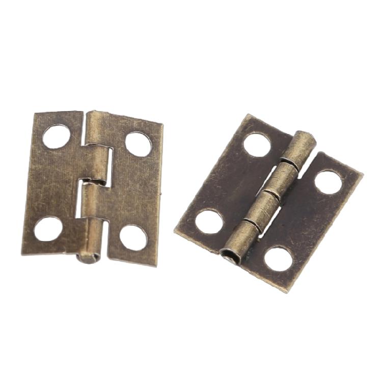 50pcs Miniature Gold Hinges Gold Jewellery Box Hinges with 200pcs Screws Simple Installation for Woodworking Projects