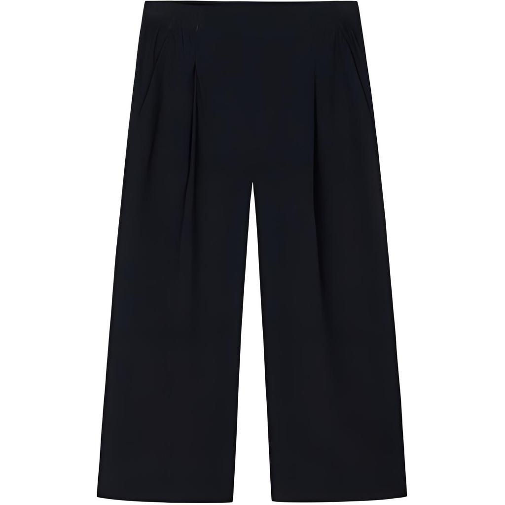 Anta Solid Color Mid-Rise Breathable Straight Leg Casual Pants Women bottoms Black 162430503-2