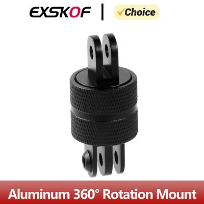 Adaptador de tripé de metal com rotação de 360° de alumínio para GoPro Hero 12 11 10 9 8 Insta360 X2 X3 DJI Osmo Acessórios para câmera de ação