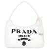 Prada Re-Edition 2000 Zipper Closure Fabric Underarm Bag Tote Shoulder Bag Women bags White 1NE515_2DXO_F0964