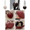Modische lässige PU-Umhängetasche in Herzform mit innerer Reißverschlusstasche für Damen