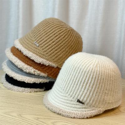 New Autumn and Winter Women's Knitted Woolen Hat Solid Color Simple and Stylish Korean Style Warm Outdoor Travel Equestrian Hat