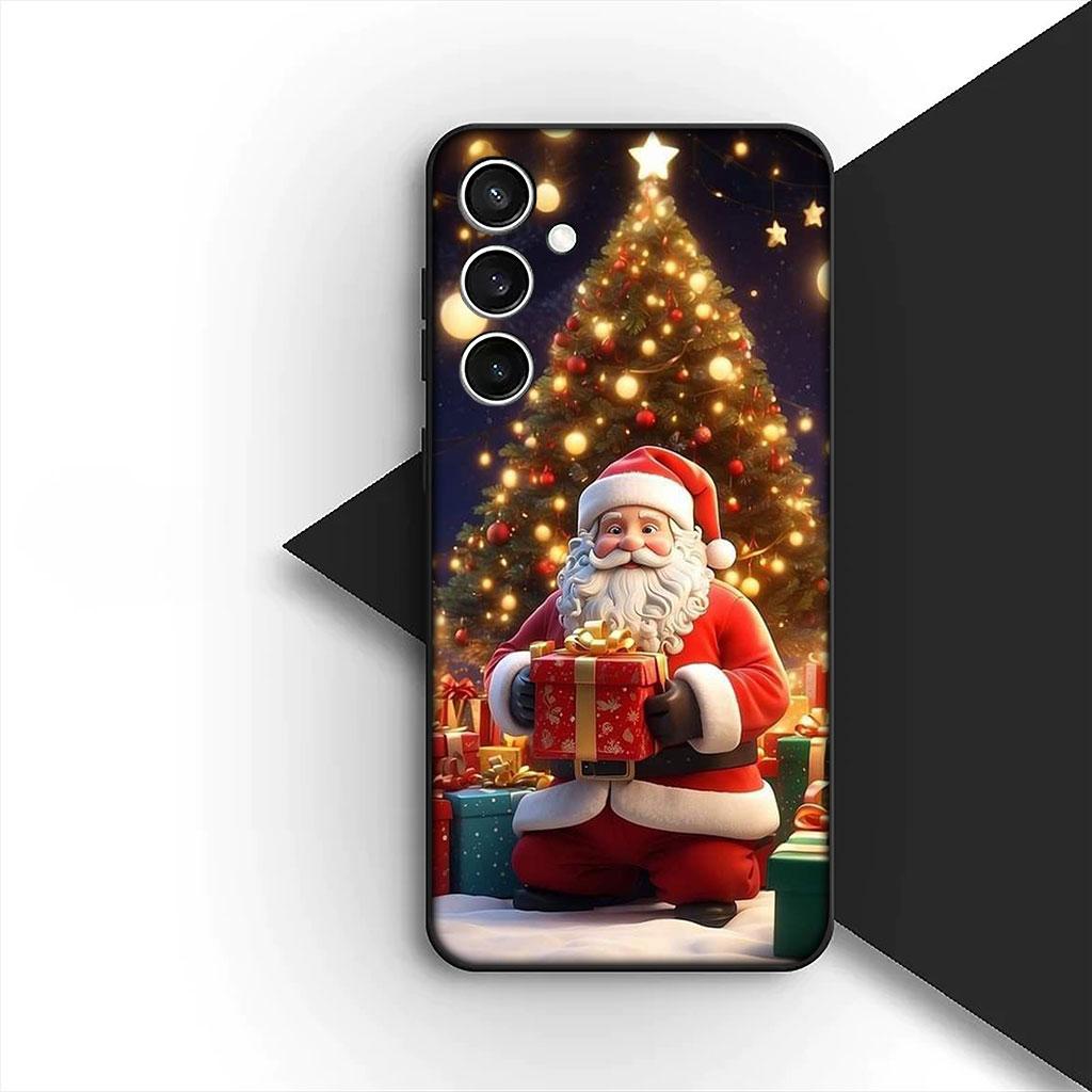 Père Noël Joyeux Noël Sapin de Noël Cerf Coque de Téléphone pour Apple iPhone 17 Air 12 13 Pro Max Mini ProMax 7 + 8 Plus Coque Souple
