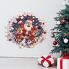 3D Wall Breaking Santa Claus Reindeer Wall Sticker Self Adhesive Living Room Bedroom Entryway Decor