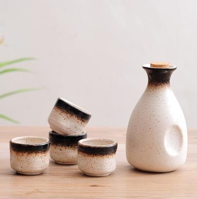 Japanese Style Sake Ceramic Wine Set Sake White Wine Jug small Cellar Home Jug Water Cup Set Drinkware