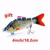 5.12inch Electric Fishing Lure USB Charging Bait 4Section Swimbait Crankbait  Pesca Tackle Vivid Fish