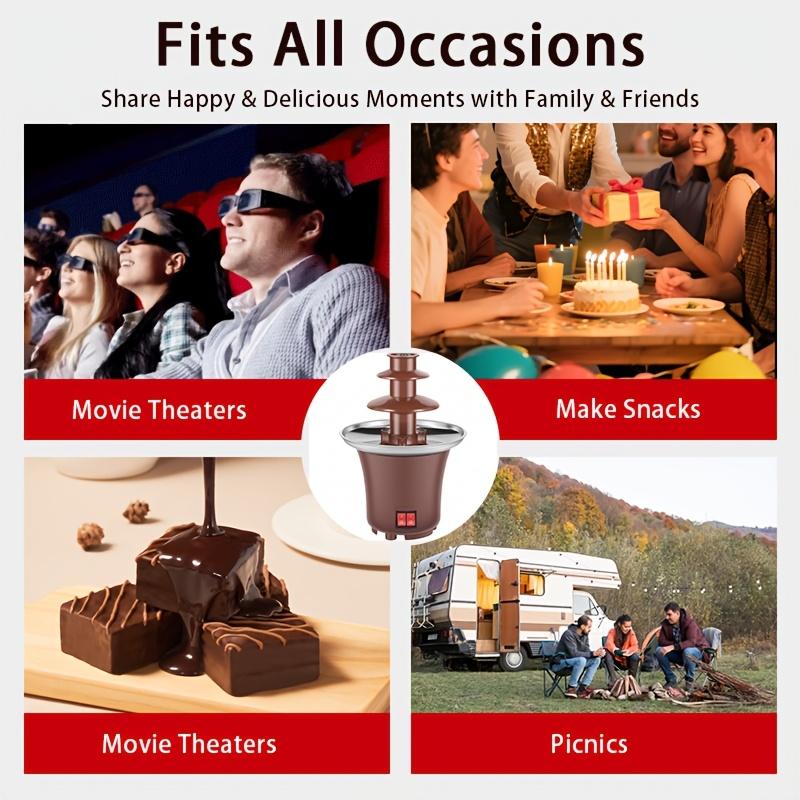 3 Layer Electric Chocolate Fondue Fountain Household 10oz Capacity Cheese Chocolate Melting Machine for Candy Making