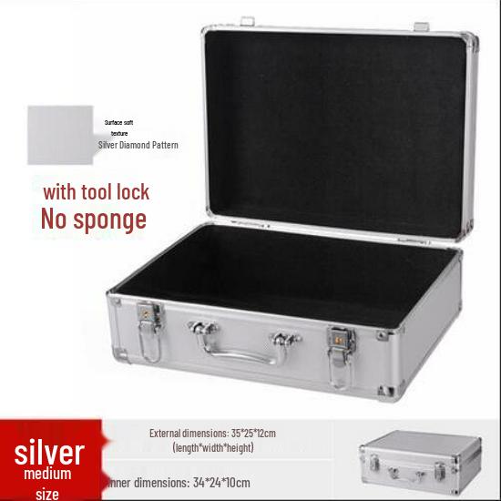 Portable Aluminum Alloy Toolbox for Insurance Documents and Equipment Storage