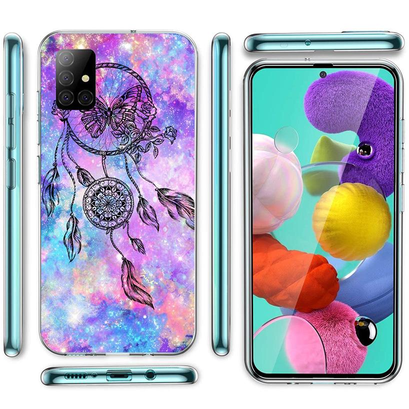 Retro Feather Dreamcatcher Phnoe Case for Samsung Galaxy A12 A22 A32 A42 A52 A51 A50S A20S A10S A41 A31 A21S A40 A30S A20E A71 A