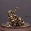 Brass Lucky Elephant Wealth Vintage Copper AnimalOffice Home Antiques Accessories Figurines Desktop Decorations Creative Gifts