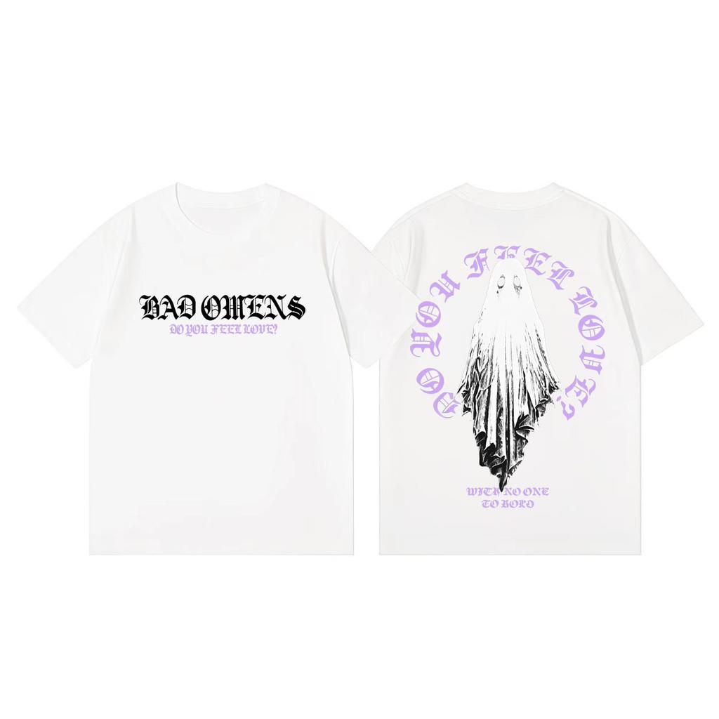 Rock Band Bad Omens Tour 2026 Maglietta Gotica Vintage Manica Corta Uomo Donna Moda Casual Maglietta Oversize Streetwear