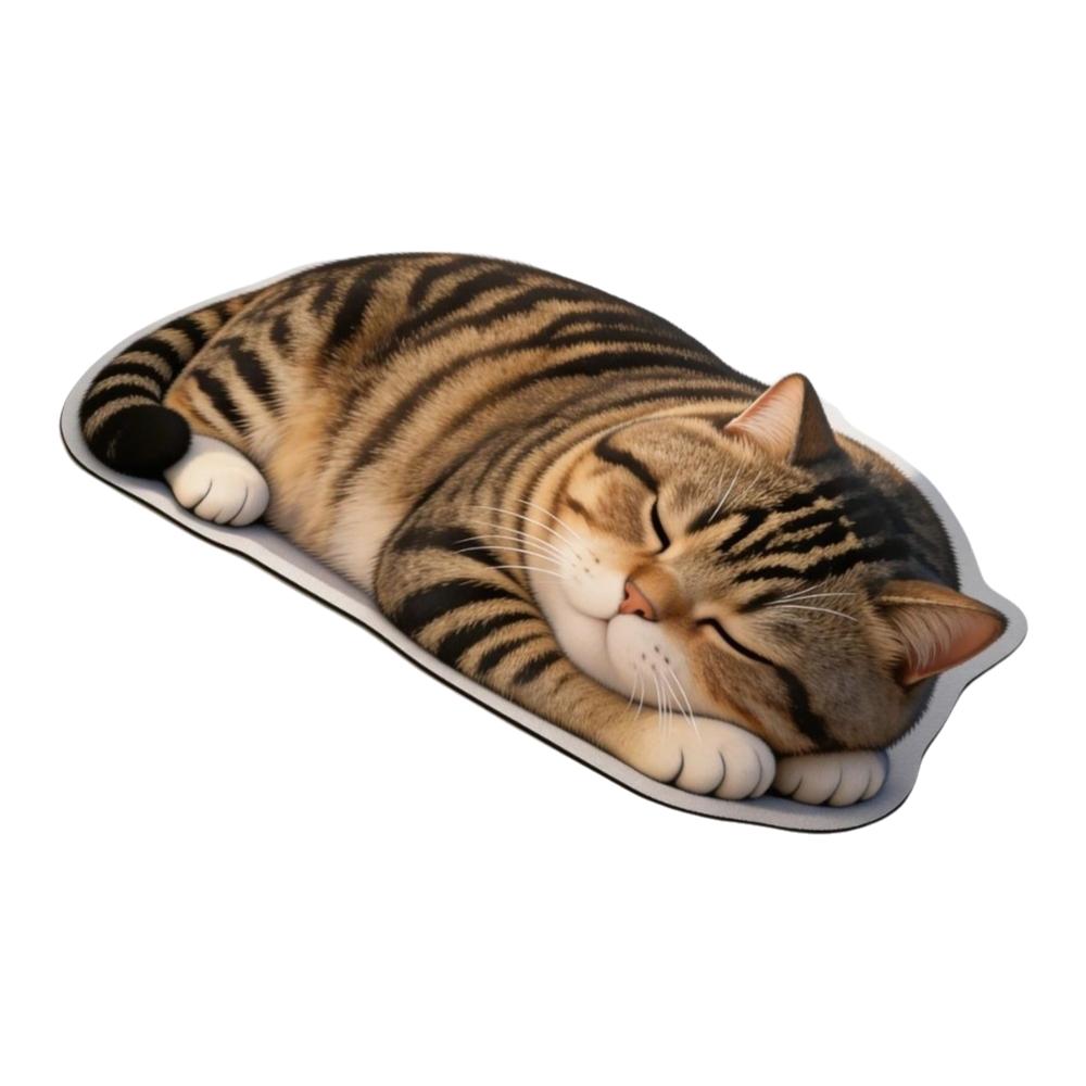 Super Absorbent Simulation Cat Floor Mat Wear Resistant Design Foldable Washable Washable Bedroom Carpet Oil Proof