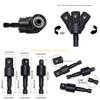 92MF 105° Right Angle Impact Drill Bit Adapter Set Rotatable Impact Driver Adapter 1/4" 3/8" 1/2" Impact Driver Adapter