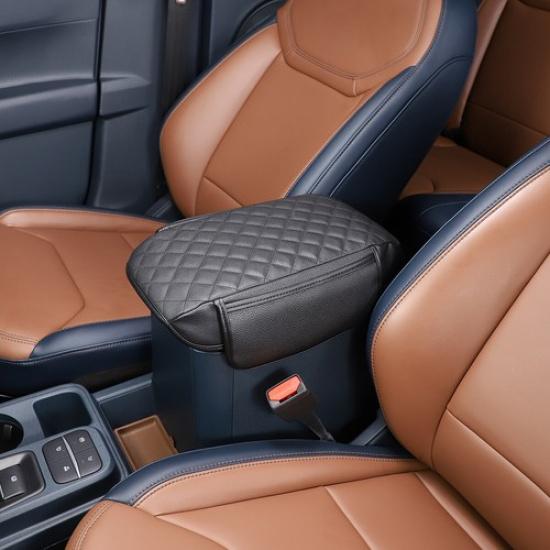 Black Car Armrest Pad Cover Center Console Box Cushion For Ford Maverick