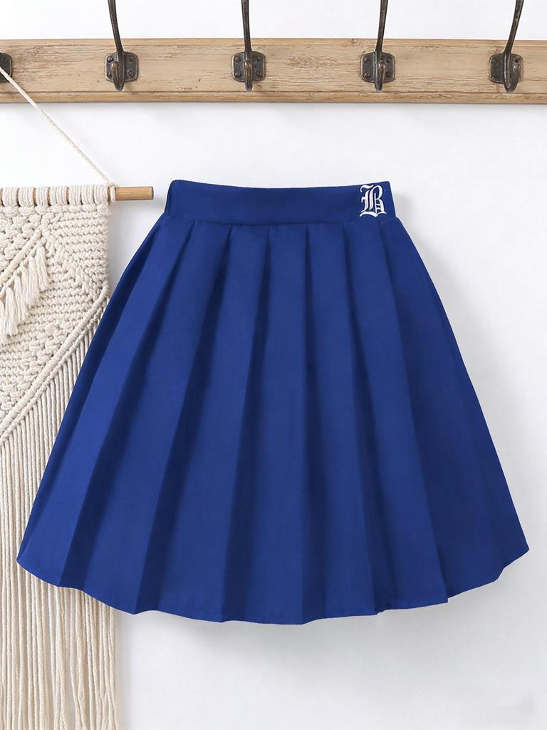 Falda plisada informal de verano para niñas - Estilo escolar