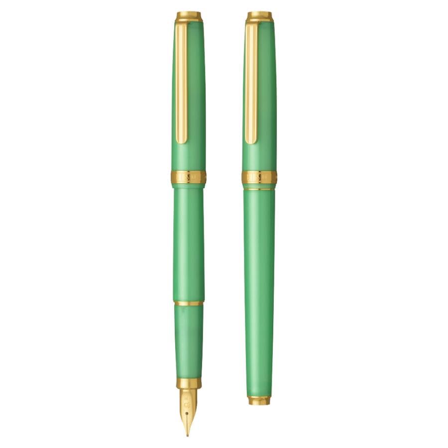 Platinum BISO Fountain Limited Edition Mint Fine Pen, (1500 pieces), PTL-15000 (Sparkle Green, Nib)