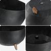 KADAX Flower Pot Planter 29cm Cover + Insert Legs Cork Flower Stand Black