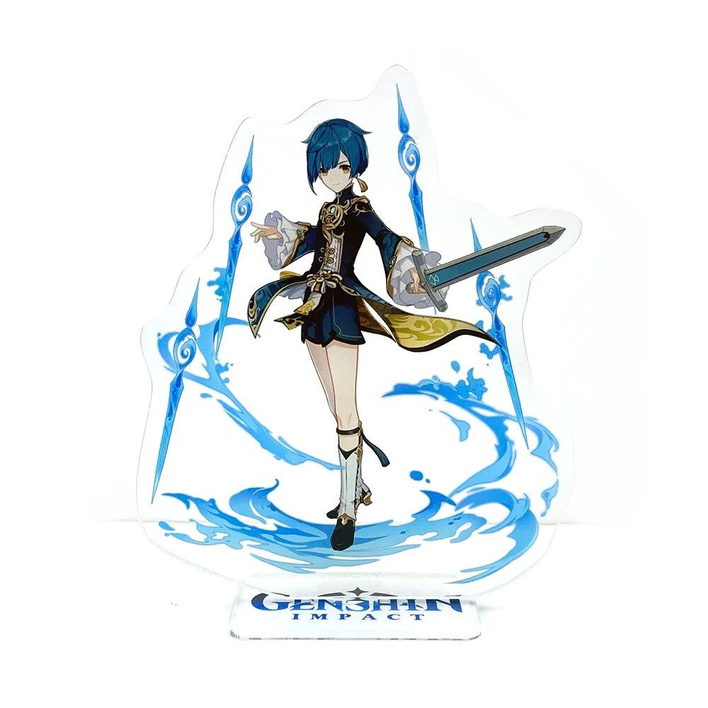 Liyue Characters Qiqi Keqing Xingqiu Zhongli Acrylic Stand Standee Toy Figure