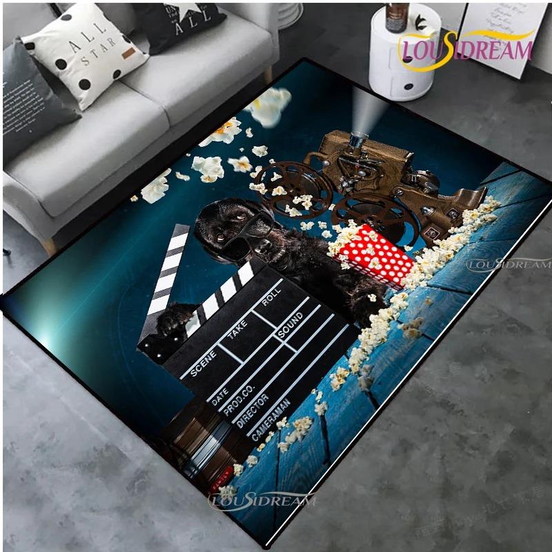Vintage Projector Theme Movie Night Clapperboard Retro Cinema Atmosphere Table Cinema Rug Kitchen Door Kids Birthday Gift