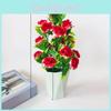 Fake Rosa Rugosa Thunb Bonsai With Plastic Flower Blossoms For Living Room Decoration