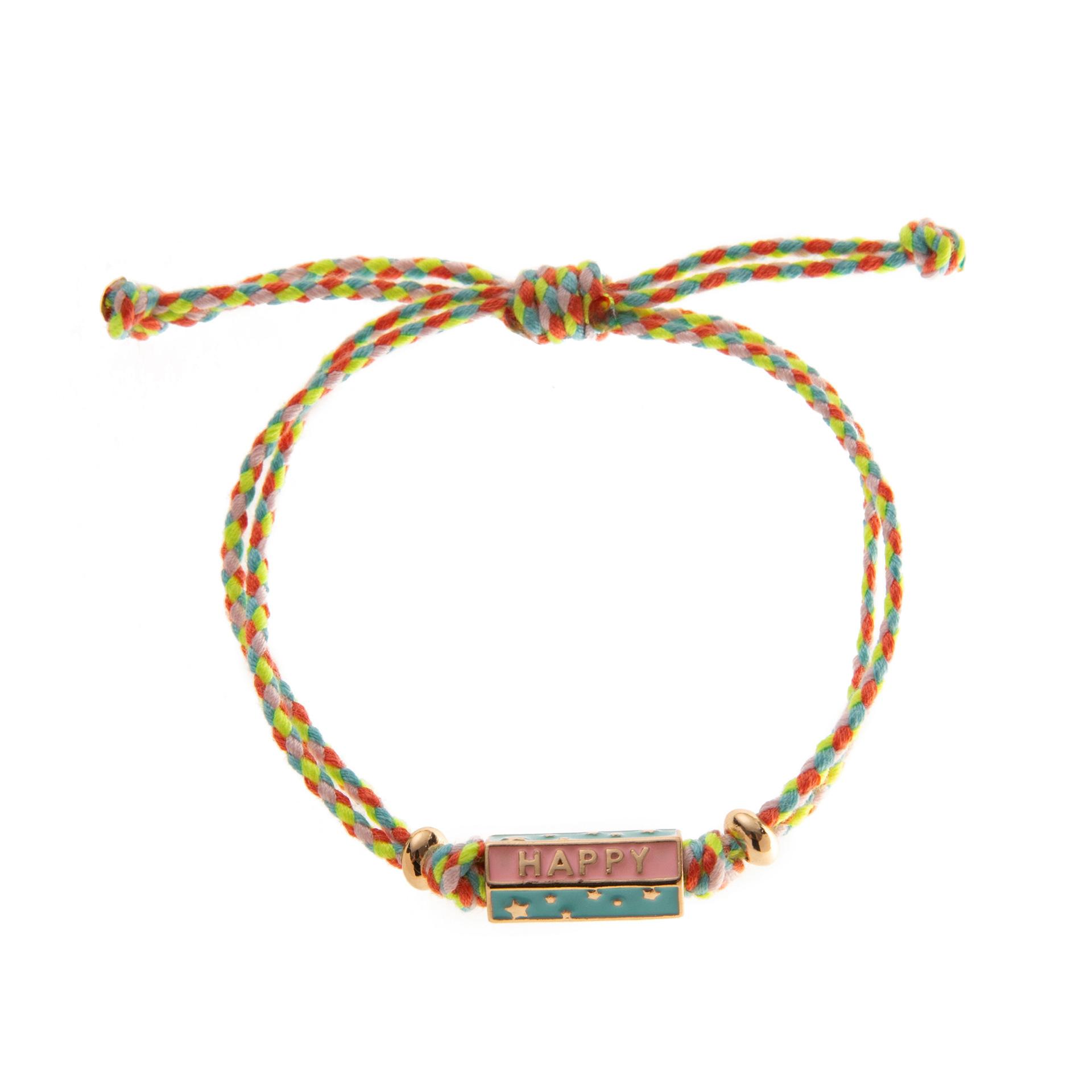 Bohemian Colored Love Pendant Necklace Ladies Bracelet Fashion Gold Plated
