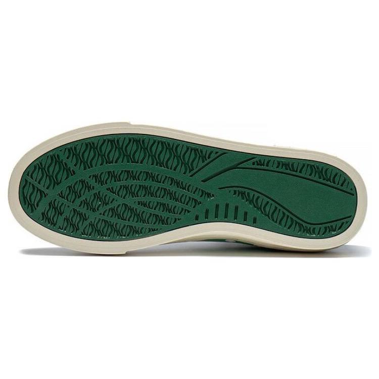 Li Ning Wave 180 Abrasion Resistant Breathable Low Top Skateboard Shoes Men's White Green AECT019-3