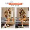 Fur integrated bag head thick sole star drag 0000 winter warm cotton shoes fluffy shoes snow boots half slippers women's outer wear