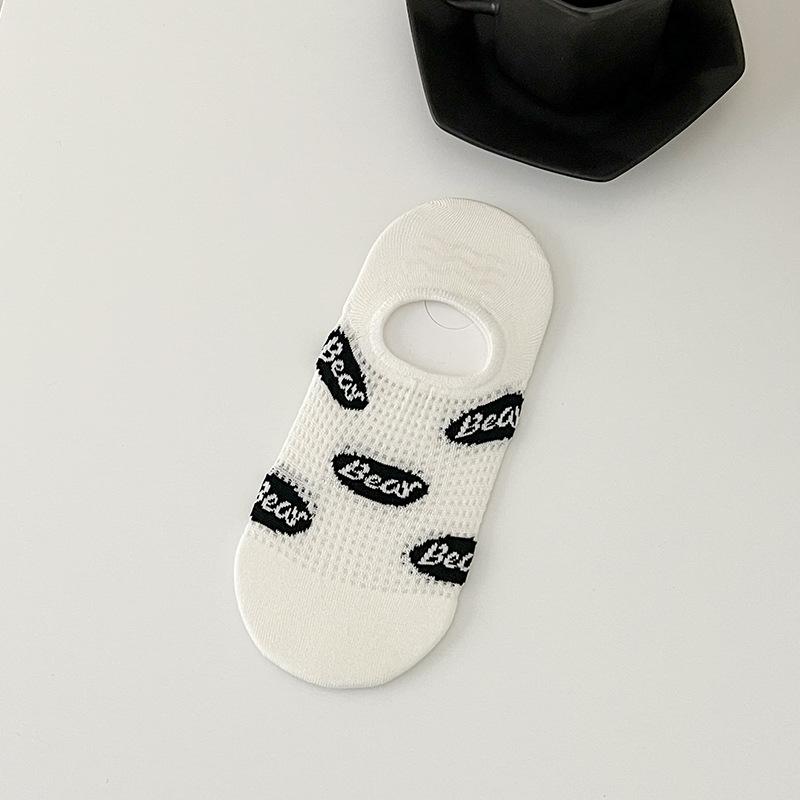 

Женские летние тонкие универсальные милые мультяшные носки-лодочки из стекловолокна с неглубоким вырезом и силиконовой нескользящей подошвой 1 pair