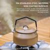 1l nerezová konvice, kempingová konvice na čaj se skládací rukojetí, venkovní džbány na vodu, láhev, turistické kuchyňské nádobí
