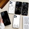 Funny Cute Cat Line Art Silicone Soft Case For iPhone 17 Air 11 14 16 15 Pro Max 12 13 Mini 16 Plus 16e Back Cover
