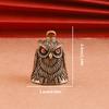 Artistic Owl Shape Metal Windchimes Bells Antique Keychain Pendant Elegant Bag Good Luck Ornament Craft Decors Gift