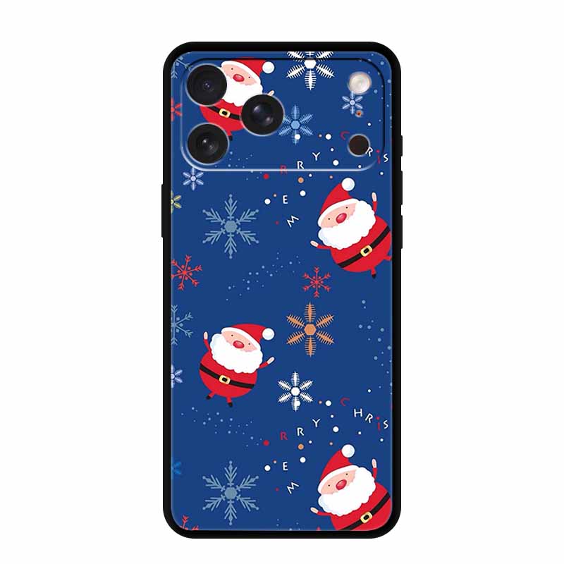For iPhone 17 Pro Max Cover iPhone17 Pro Back Protective Phone Case For iPhone 17 Air Santa Christmas Soft Silicone TPU Coque