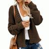 Loose Knit Cardigan for Women Solid Color Long Coat Medium Size Casual Wear
