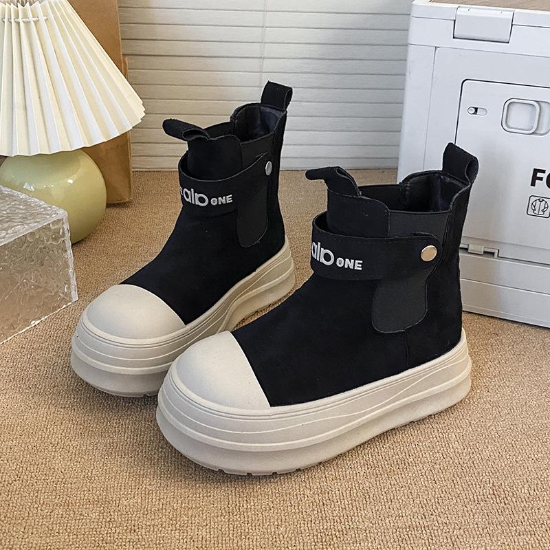 Платформенные парусиновые туфли женские 2025 новые популярные осенние женские туфли универсальные студенческие для увеличения роста печенье повседневные кеды 35 чёрный