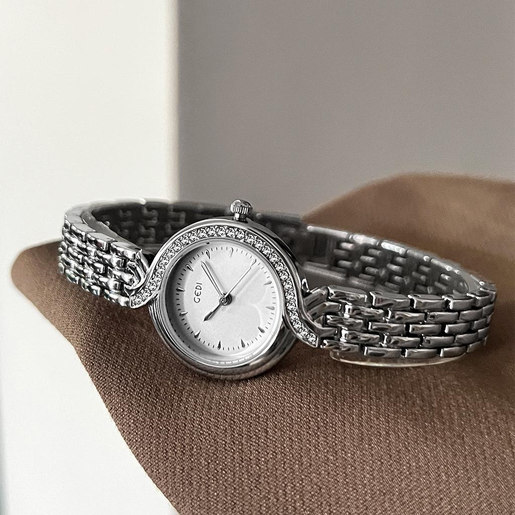 Watch Women'S Light Luxury Bracelet Watch Niche Diamond-Encrusted Temperament Women'S Waterproof Quartz Watch