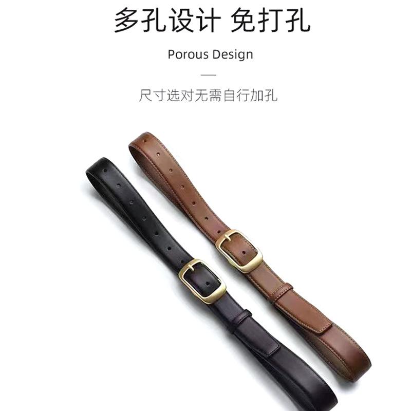 Stylish 2024 Womens Versatile Simple Belt Made From Premium Leather Twolayer