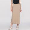 High Waist Elastic Bodycon Midi Skirt with Slit - 2024 Spring/Summer Collection