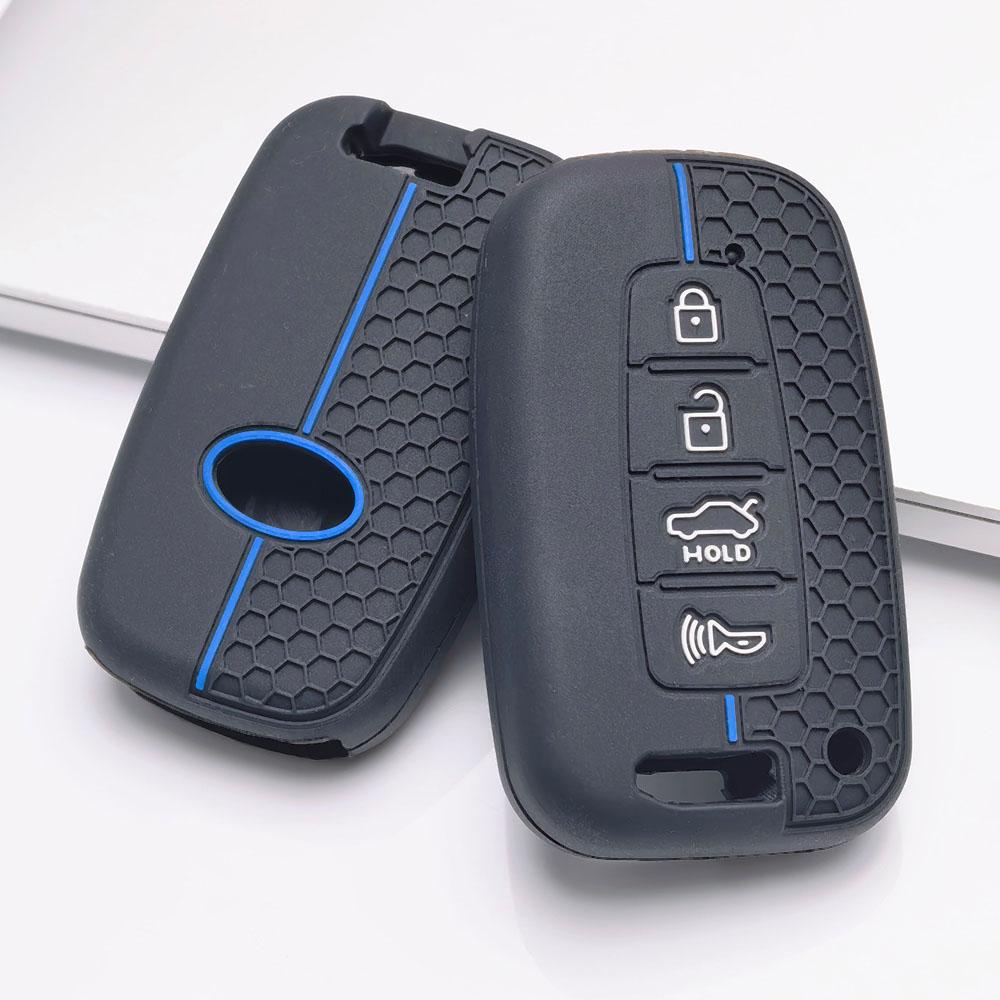 Premium Silicone Car Key Fob Cover For Hyundai I30 K2 K5 For KIA Optima K5 K3 Soft Silicone Car Interior Accessories