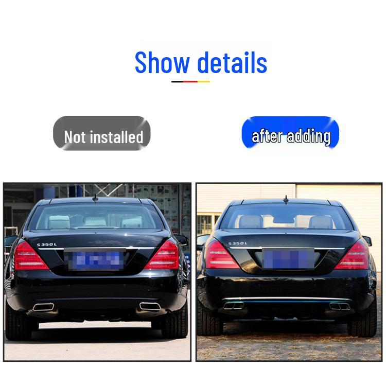 Manshi Chrome Add-On for Mercedes S600L, S350, S400, S500 Rear Bumper Strip