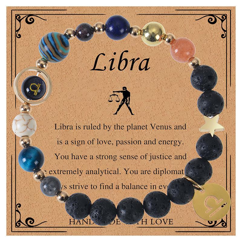 

JYL TS Bracelet Chakra Seven Beads Balances Energy & Spiritual Health Libra-Libra желе фасоль