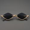 Small Diamond Shaped Fashionable Glasses European and American Trend Half Frame Glasses Men's and Women's Decorative Glasses