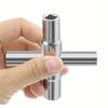 Chave de cruz de prata 4 em 1, chave de torneira, ferramenta de aperto de torneira, ferramenta de chave de banheiro manual, ferramentas de ferragens domésticas