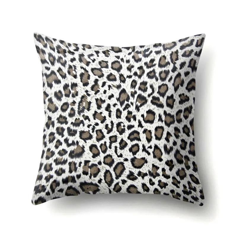 

Pillow Throw Cover Home Decoration Living Room Sofa Seat Colorful Leopard Print Polyester Cushion 12x12Inch