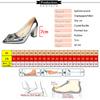 Fashion Aphixta Fashion Bling Champagne 7cm Chunky Heels Pumps Women Shoes Luxury Crystals Sun Buckle Party Wedding Super Big Size 30-50