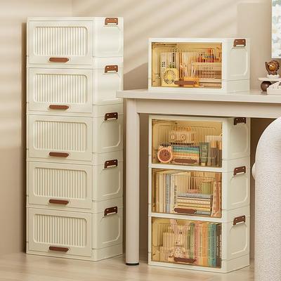 Plastic Large Capacity Multifunction Folding Storage Boxes Without Universal Wheels Dustproof Wardrobe Closet Organizer