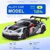 1:24 911 GT3 RS Miniature Sportcar Alloy Diecast Toy Model Shock Absorption Doors Opened Sound Light Vehice Collectible Ornament