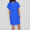 Women's Fashionable And Casual Flared Sleeve Round Neck Solid Color Loose Dress